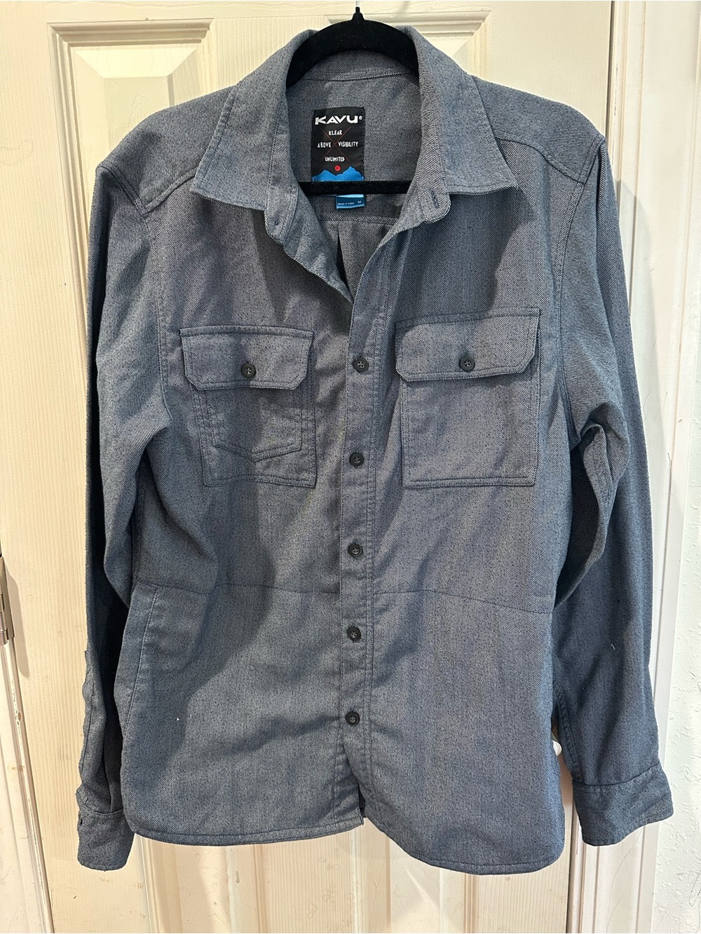 Kavu Men's Slate Blue Casual Button-Down Shirt Jacket
